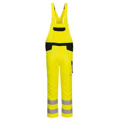 Immagine di Salopette pw2 alta visibilitè  PORTWEST PW244 colore Yellow/Black taglia XL