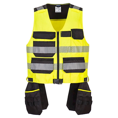 Immagine di Gilet per attrezzi classe 1 pw3 PORTWEST PW308 colore Yellow/Black taglia L