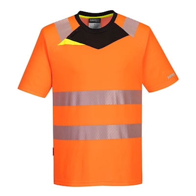 Immagine di T-shirt alta visibilitè  dx4 s/s PORTWEST DX413 colore arancione/nero taglia L