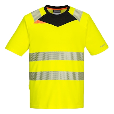 Immagine di T-shirt alta visibilitè  dx4 s/s PORTWEST DX413 colore Yellow/Black taglia L