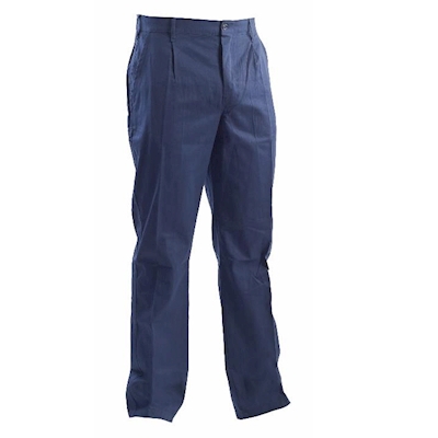 Immagine di Pantalone P&P LOYAL LINEA STANDARD 100% cotone massaua sanforizzato 260 gr/m² colore blu taglia 60