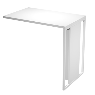 Immagine di Allungo per scrivania ARTEXPORT BLADE L80xP50 cm struttura bianca piano bianco
