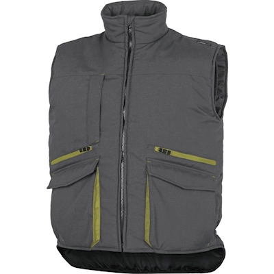 Immagine di Gilet multitasche DELTAPLUS SIERRA in poliestere/cotone colore grigio/verde taglia L