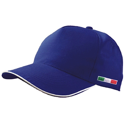 Immagine di Cappellino Vigor Italia 5 Pannelli in cotone colore blu royal 500+