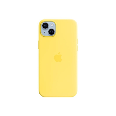 Immagine di Custodia MagSafe in silicone per iPhone 14 Plus colore giallo canarino