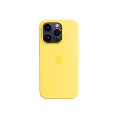 Immagine di Custodia MagSafe in silicone per iPhone 14 Pro colore giallo canarino