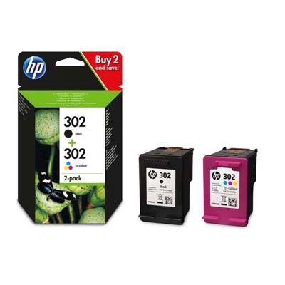 Immagine di Multipack Inkjet HP 302 X4D37AE nero+colore - 2pz