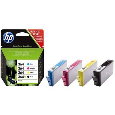 Immagine di Combo pack Inkjet HP 364 N9J73AE nero+colore -4pz 850 copie