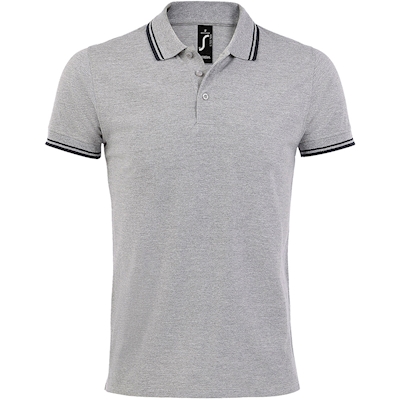 Immagine di Polo manica corta SOL'S PASADENA UOMO colore grigio melange/blu navy taglia L
