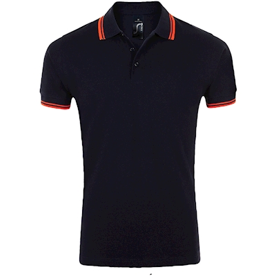 Immagine di Polo manica corta SOL'S PASADENA UOMO colore blu navy/arancio fluo taglia XL