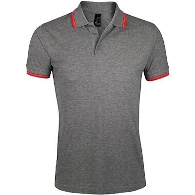Immagine di Polo manica corta SOL'S PASADENA UOMO colore grigio melange/arancio taglia M