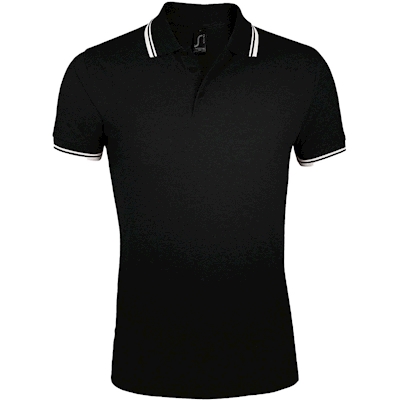 Immagine di Polo manica corta SOL'S PASADENA UOMO colore nero/bianco taglia XXL