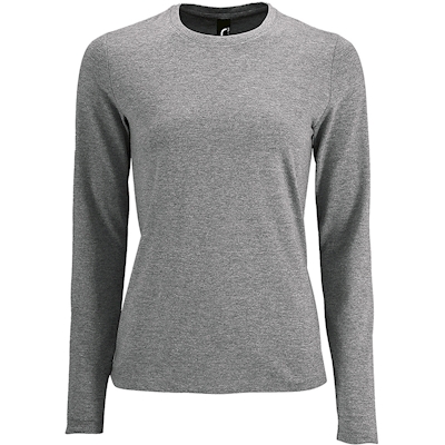 Immagine di T-Shirt manica lunga SOL'S IMPERIAL LSL DONNA colore grigio medio melange taglia S