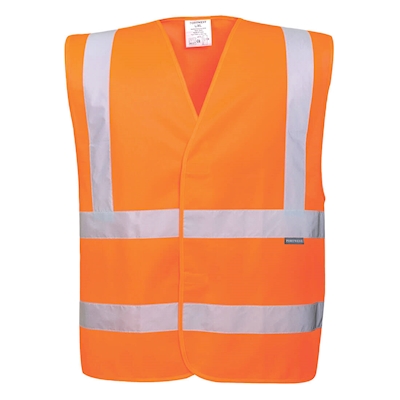 Immagine di Gilet ad alta visibilità eco (confezione da 10) PORTWEST EC76 colore arancione taglia XX/3X