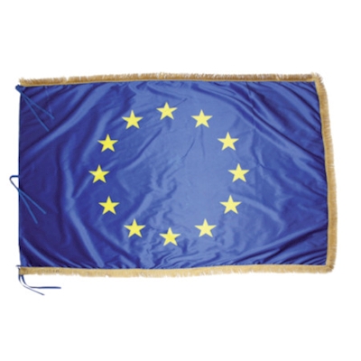 Immagine di Bandiera EUROPA cm 150x100 c/frangia oro pol.naut