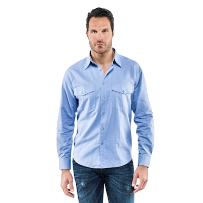 Immagine di Camicia manica lunga azzurro taglia XL