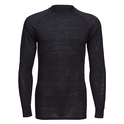 Immagine di T-shirt girocollo a maniche lunghe in lana merino PORTWEST B183 colore nero taglia L