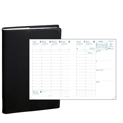 Immagine di Agenda Quo Vadis Impala Rigiro cm 9x12,5 nero