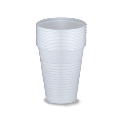 Immagine di Bicchiere di plastica bianca ml 200