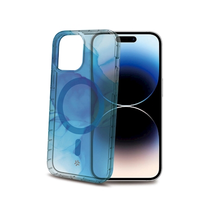 Immagine di Cover tpu + policarbonato Blu CELLY MAGSHADES - Apple iPhone 15 Pro [IPHONE 15 CASES] MAGSHADES1054B