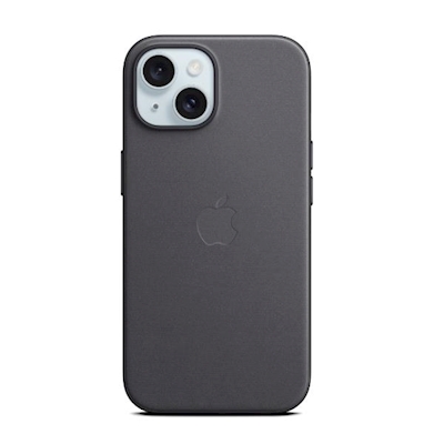 Immagine di Custodia magsafe in tessuto finewoven per iphone 15 plus colore nero