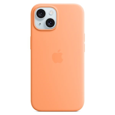 Immagine di Custodia magsafe trasparente per iPhone 15 colore aranciata