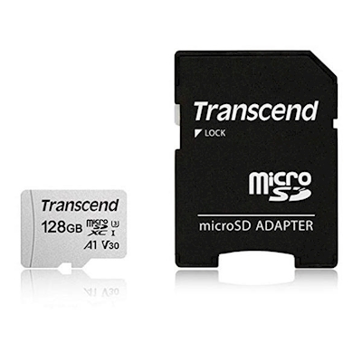 Immagine di Memory Card micro sd xc 128.00000 TRANSCEND Transcend Flash TS128GUSD300S-A