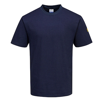 Immagine di T-Shirt manica corta ESD antistatica PORTWEST AS20 colore blu navy taglia XL