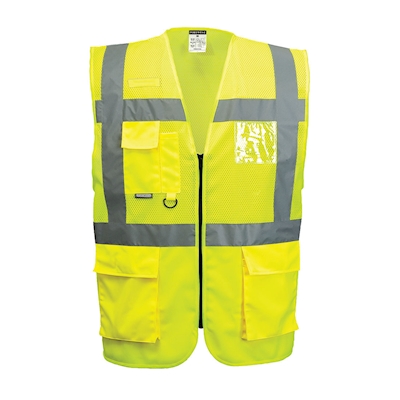 Immagine di Gilet executive madrid mesh hi-vis PORTWEST C496 colore giallo taglia XXXL