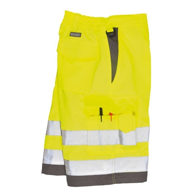 Immagine di Bermuda Poliestere-cotone Hi-Vis colore Yellow/Grey taglia S