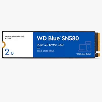 Immagine di Ssd interni 2000.00000 m.2 nvme WESTERN DIGITAL WD BLUE 2TB SSD SN580 NVME WDS200T3B0E