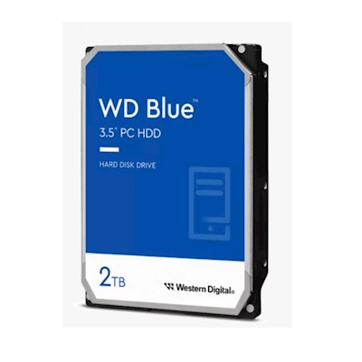 Immagine di Hdd interni sata WESTERN DIGITAL WD BLUE PC Desktop HDD 2TB SATA Cache 64MB WD20EARZ