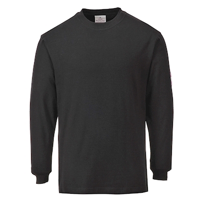 Immagine di T-Shirt maniche lunghe ignifuga e antistatica PORTWEST FR11 colore nero taglia L