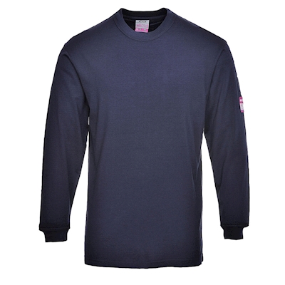 Immagine di T-Shirt maniche lunghe ignifuga e antistatica PORTWEST FR11 colore blu navy taglia S