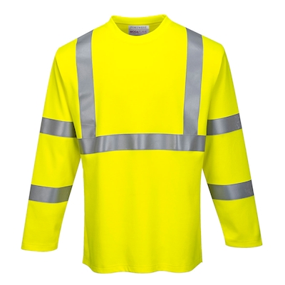 Immagine di T-shirt fr maniche lunghe hi-vis PORTWEST FR96 colore giallo taglia XXXL