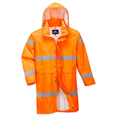 Immagine di Cappotto 100cm hi-vis PORTWEST H442 colore arancione taglia XXL