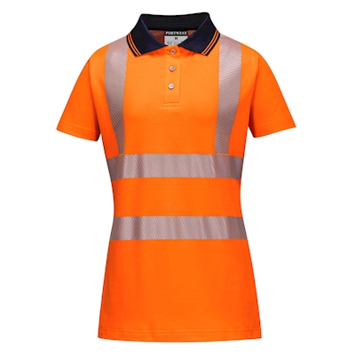 Immagine di Polo pro donna hi-vis PORTWEST LW72 colore arancione/nero taglia L