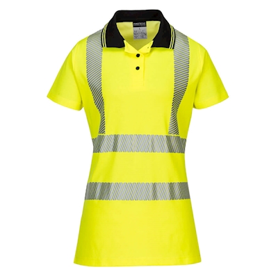 Immagine di Polo pro donna hi-vis PORTWEST LW72 colore Yellow/Black taglia L