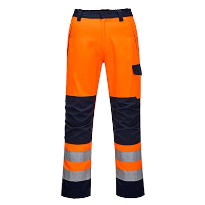 Immagine di Pantalone modaflame ris arancio/navy PORTWEST MV36 colore arancione/blu navy taglia XL
