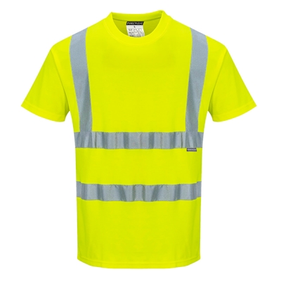 Immagine di T-shirt manica corta cotton comfort hi-vis PORTWEST S170 colore giallo taglia L