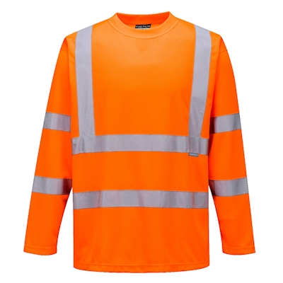 Immagine di T-shirt maniche lunghe hi-vis PORTWEST S178 colore arancione taglia XXXL