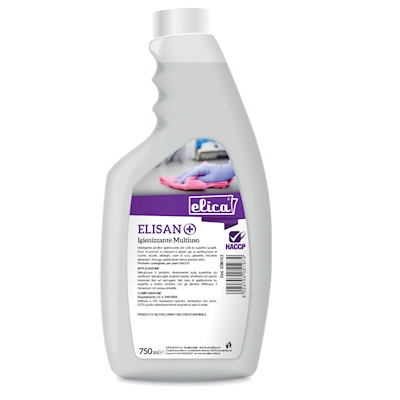 Immagine di Detergente liquido igienizzante multiuso ELICA ELISAN ml 750 spruzzatore non incluso