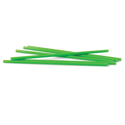 Immagine di Cannucce in PLA Ø 0,5x20 cm imbustate singolarmente colore verde