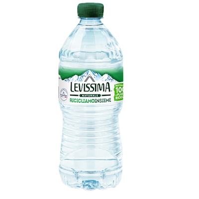 Immagine di Acqua minerale LEVISSIMA bottiglia 100% R-PET liscia ml 500