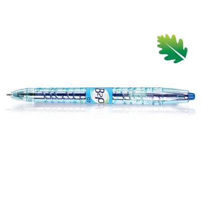 Immagine di Roller ink gel a scatto colore blu PILOT B2P BEGREEN punta fine mm 0,7