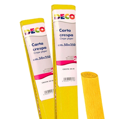 Immagine di Carta crespa DECO g40 rotolo cm 50x250 colore giallo