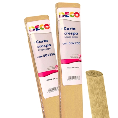 Immagine di Carta crespa DECO g40 rotolo cm 50x250 colore crema