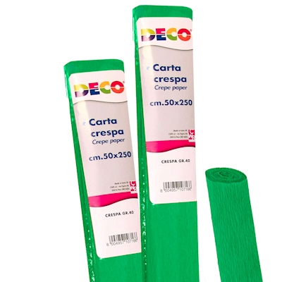 Immagine di Carta crespa DECO g40 rotolo cm 50x250 colore verde medio