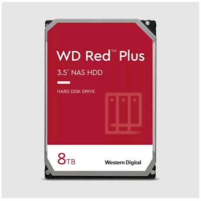 Immagine di Hdd interni sata WESTERN DIGITAL WD Red Plus NAS 8TB HDD 3.5" 256MB CACHE WD80EFPX