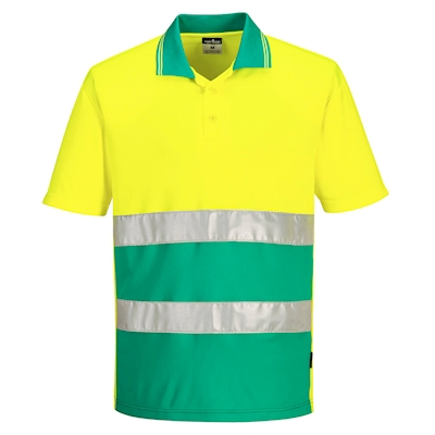 Immagine di Polo doppio colore leggera PORTWEST S175 colore Yellow/Teal taglia XXL